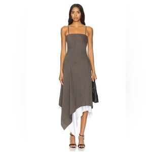HELMUT LANG ASYMMETRICAL LAYERED DRESS